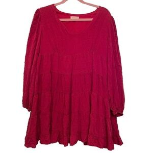 Urban Outfitters Red Tiered Dress